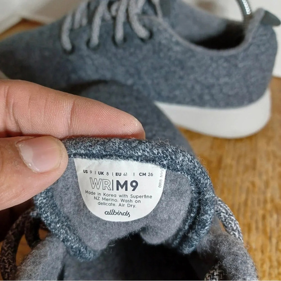 Allbirds Wool Runners Grey Running Shoes Men's Size 9 (0918) (259 Box 30) - Picture 9 of 9